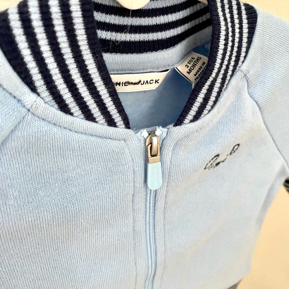 Janie and Jack 3-6 months light blue sweatshirt